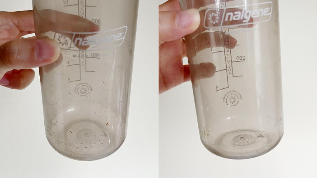 普通に洗っても落ちない、水筒の茶渋。カインズの「ボトルクリーナー