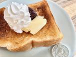 【あんこバタートースト】あんこの甘さとバターの塩分が相性抜群！
