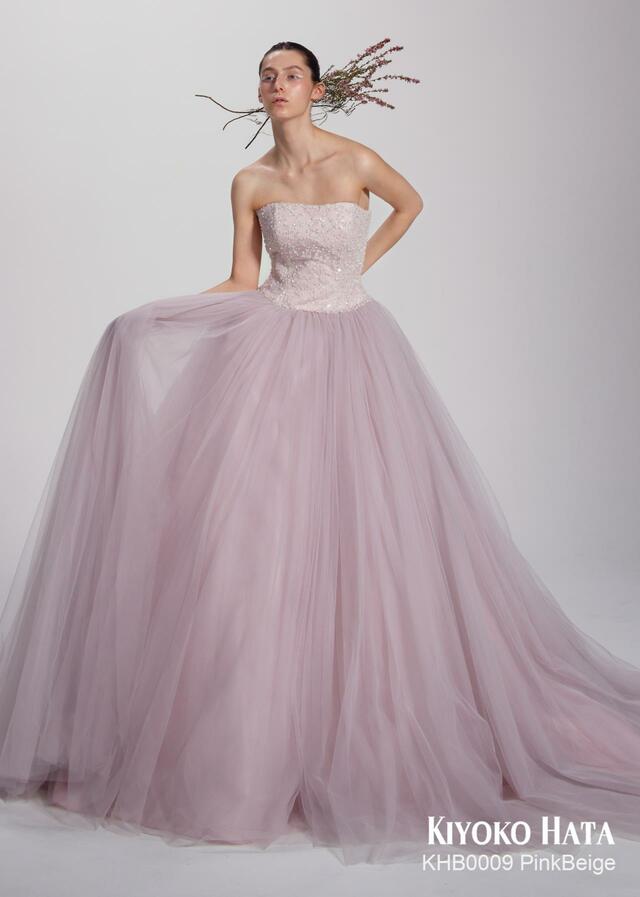 「KIYOKO HATA」新作ウェディングドレス KHB0009_PinkBeige