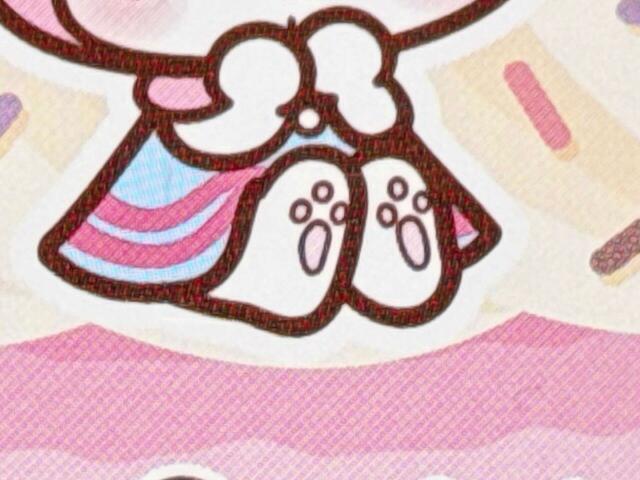 マイメロは、レアな足の裏の肉球まで描かれています…!