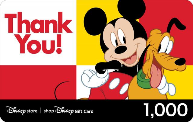 ディズニーストアギフトカード　eGiftタイプThank You!