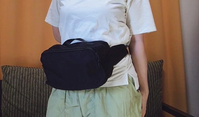 【ワークマン スクエアボディバッグ】ウエストバッグとしても使えます