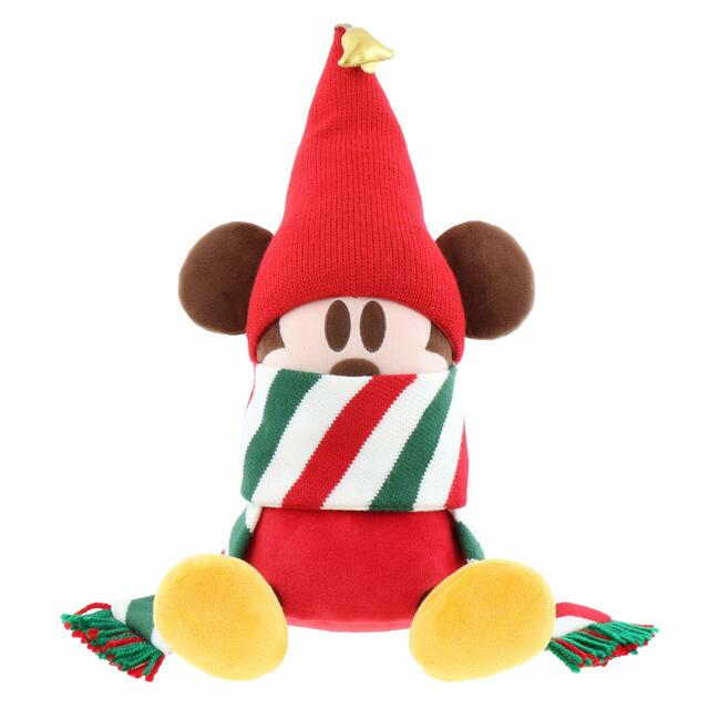 ぬいぐるみ 4,200円｜「ディズニー・クリスマス」スペシャルグッズ｜東京ディズニーリゾート40周年“ドリームゴーラウンド”｜発売日：2023年11月7日（火）｜販売店舗：東京ディズニーランド「ディズニー＆カンパニー」、東京ディズニーシー「エンポーリオ」
