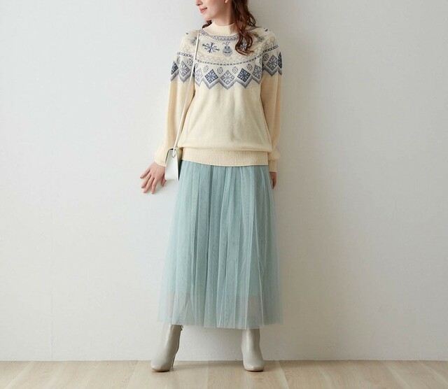 ノルディック風ニットプルオーバー「オラフ」