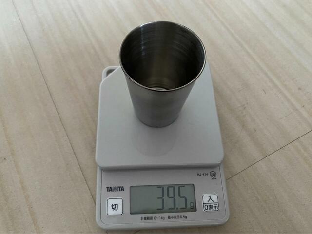 【ニトリ　キャンピングクッカー (13点セット)】1個あたりの重さは39.5g、サイズは底面直径7cm×深さ8cm