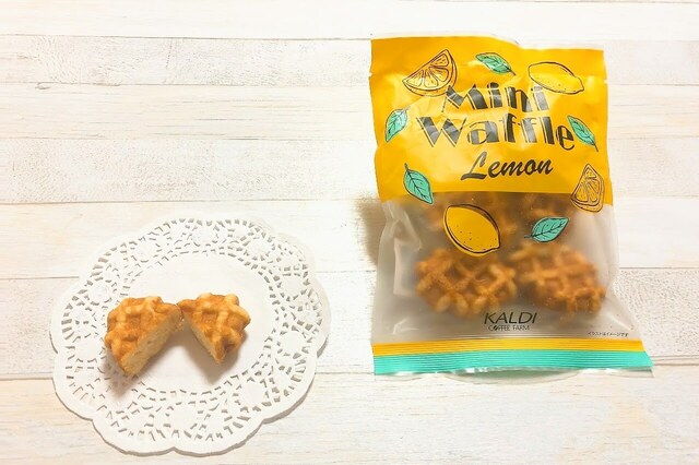 【カルディ レモンバッグ/ミニワッフル レモン】おやつにぴったり♪