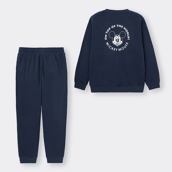 ソフトスウェットセット(長袖&ロングパンツ) Disney ¥2,990｜GU「ミッキーマウス」コレクション