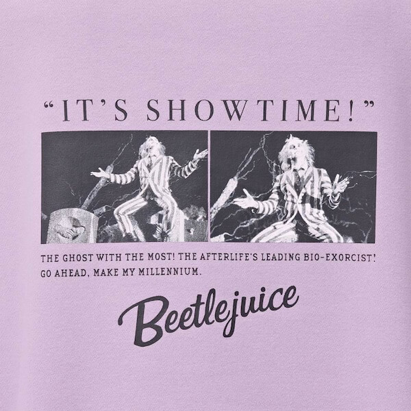 『ビートルジュース』グラフィックスウェットプルオーバー(長袖)WB CLASSIC FILM COLLECTION +X