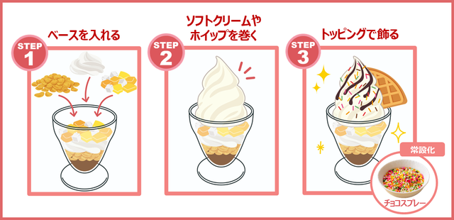 「パフェカップの使用方法」<期間:2026年3月19日〜>【しゃぶ葉に大人気ラムが期間限定復活!〆に絶品味噌ラーメンも楽しめる「春のラムしゃぶ北海道フェア」開催!】