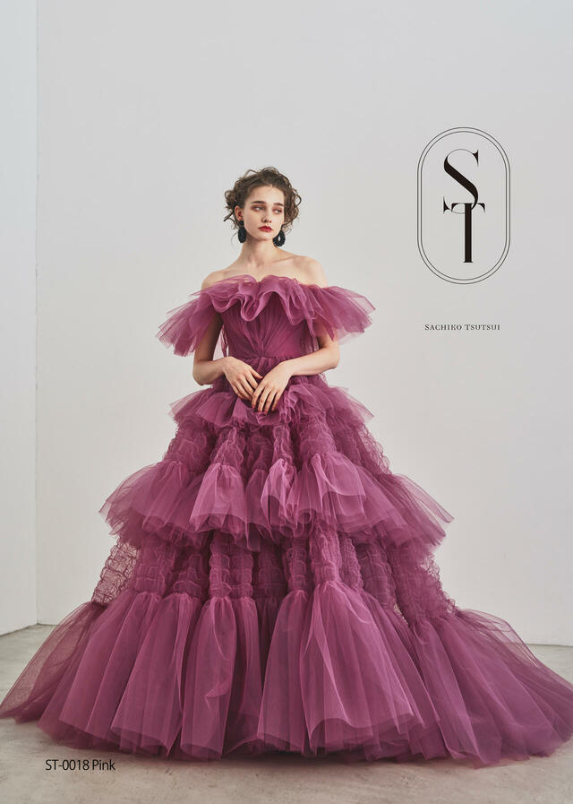 【クラウディア】ST新作ウェディングドレス|ST-0018_Pink