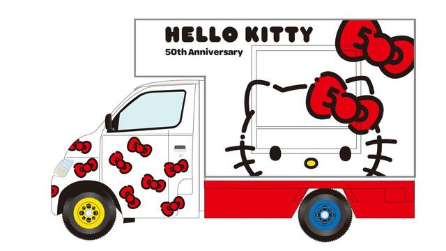 「ハローキティ50thサンリオカフェワゴン　※イメージ」【「ハローキティ50周年　The Future in Our Eyes」シリーズ】