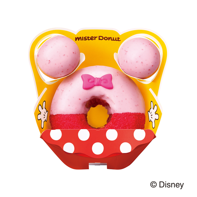ふわふわシューストロベリーリング＜ミニーマウス＞【ミスタードーナツ『ディズニー　スマイルコレクション』】