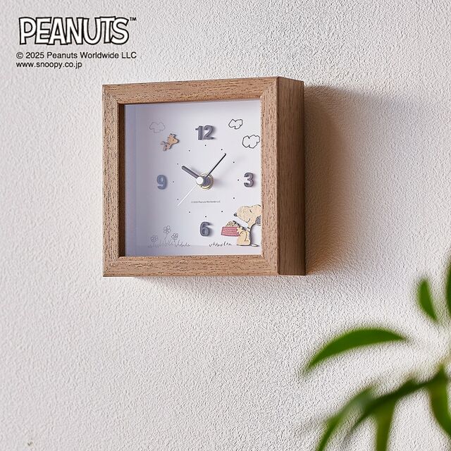 ウッドパーツ卓上時計「スヌーピー」