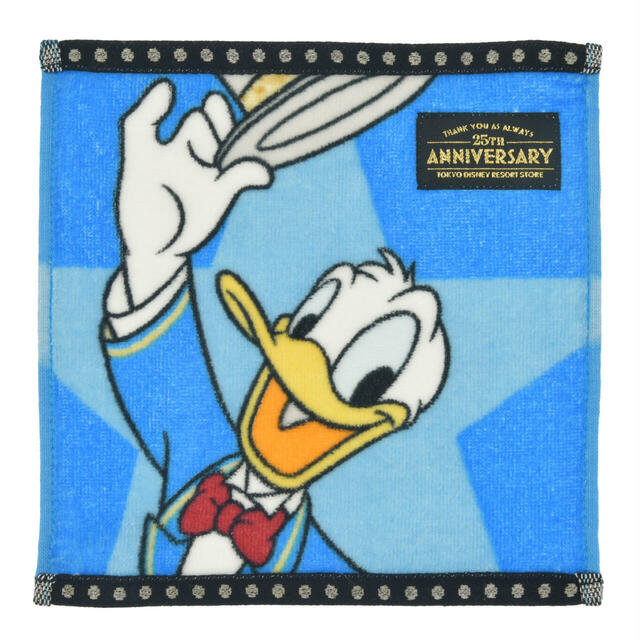 【東京ディズニーリゾート店限定】ドナルド ミニタオル 東京ディズニーリゾート店25周年記念 900円