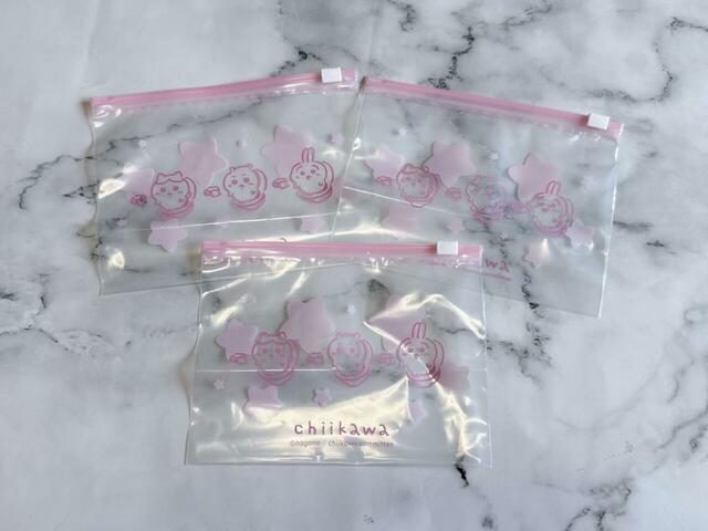 1点につき3枚のジッパー袋が入っています