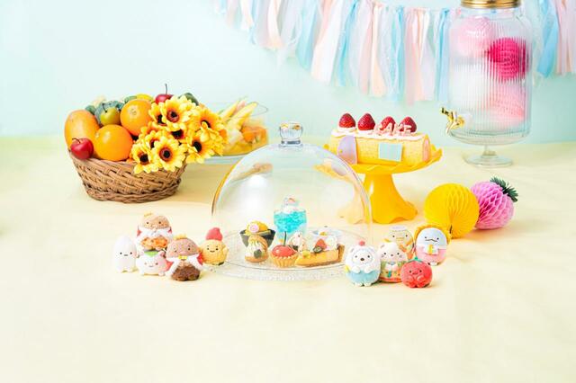 「たべもの王国」に登場するおともだちをモチーフにしたスイーツが登場　©︎2023 San-X Co., Ltd. All Rights Reserved.
