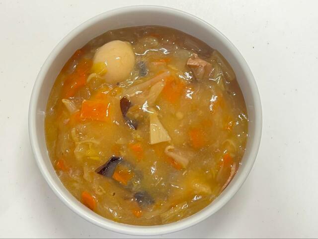 【サンコー 炊き立て丼 トップバリュベストプライス 中華丼】しっかり温まっておいしい