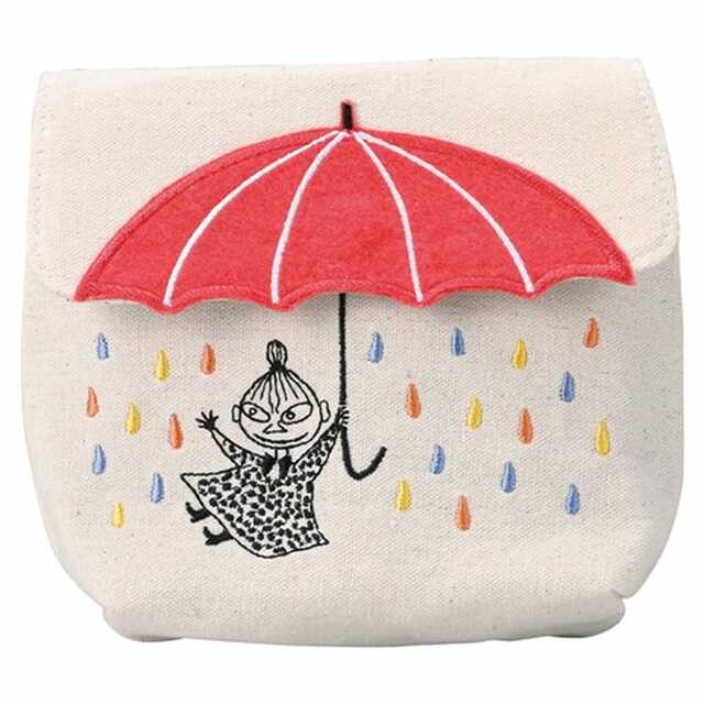 アップリケ刺繍がかわいいマグネット式ポーチ/ミニバッグ「ムーミン」