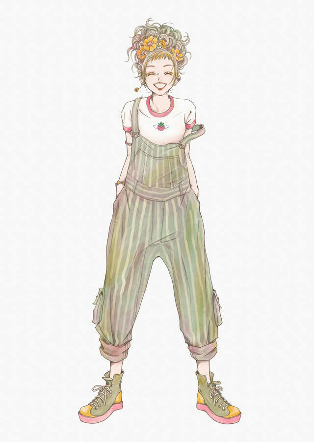 【ユニクロ UT「矢沢あいコレクション」】矢沢あい先生考案のコーディネートイラスト２：『ご近所物語』