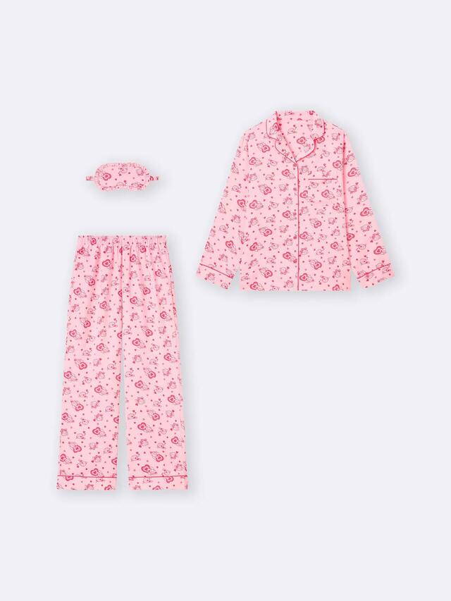 サテンパジャマ(長袖&ロングパンツ)  ¥3,990｜GU「パワーパフ ガールズ」コレクション