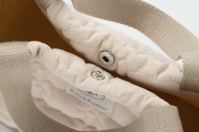 『リラックマ ふわふわキルティングバッグBOOK BEIGE ver.』スナップボタン付き！