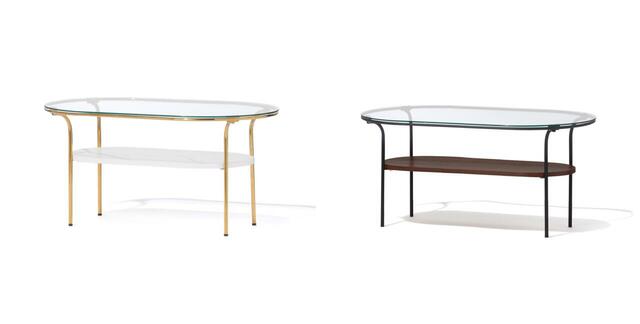 【Francfranc(フランフラン)】テーブル部門2位:レガート コーヒーテーブル/ゴールド×マーブルとブラック×ブラウンの2種類です