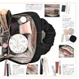 【『BRILMY FIRST ANNIVERSARY 中身が見えて時短がかなう ズボラに優しいコスメポーチ BOOK UPDATE BLACK ver. SPECIAL PACKAGE』(宝島社)】ガバッと開くのがうれしいメイクポーチ