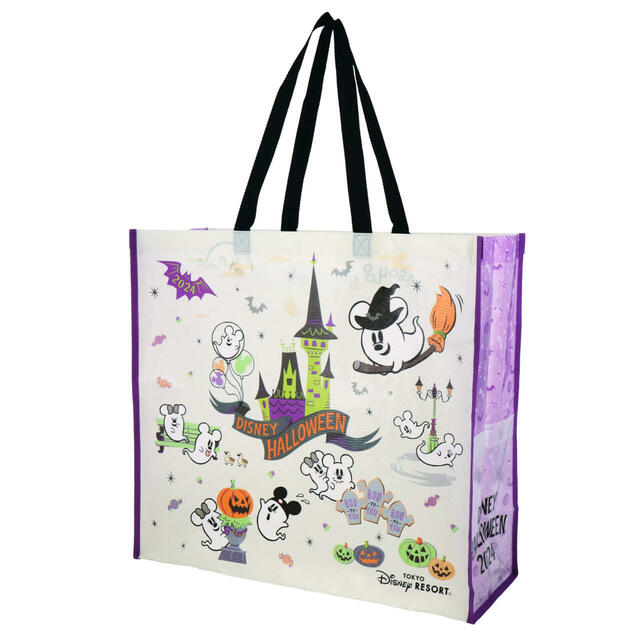 ショッピングバッグ 1,200円｜東京ディズニーリゾート「ディズニー・ハロウィーン」スペシャルグッズ｜販売店舗：東京ディズニーランド「ディズニー＆カンパニー」、東京ディズニーシー「スリーピーホエール・ショップ」｜発売日：2024年9月19日（木）