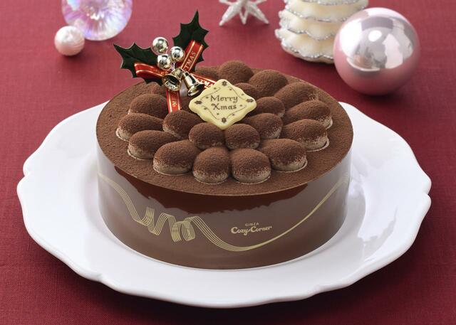 クリスマスチョコレートケーキ（5号）　価格：4,320円（税・送料込み）【銀座コージーコーナーオンラインショップ限定「クリスマスケーキ」】