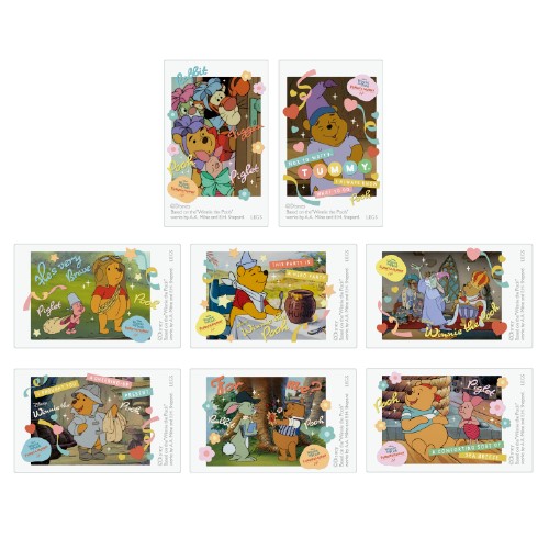 ステッカー（ランダム8種）605円｜「くまのプーさん」FUNNY & HUNNY OH MY CAFE