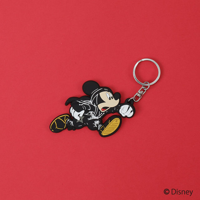 MICKEYデザイン ラバーキーホルダー/RUN