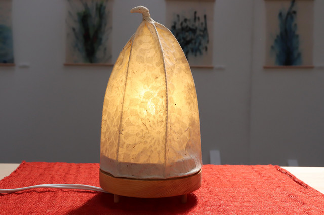 飯能産和紙のグッズ　ぼんぼりランプ