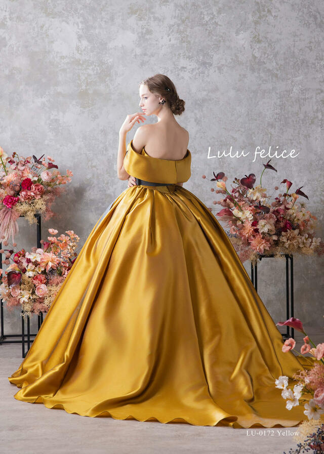 【クラウディア】「Lulu felice(ルル・フェリーチェ)」新作ウェディングドレス|LU-0172_Yellow