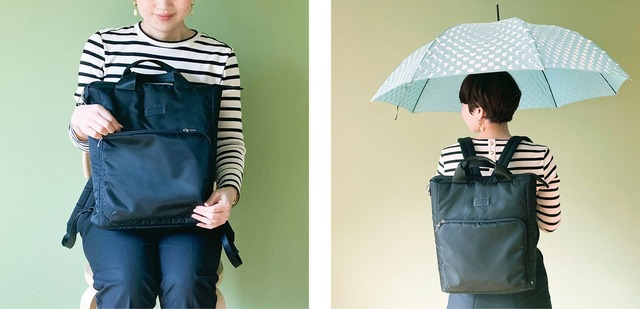 【airo】体に寄り添うサイズ感・雨の日もOK・はっ水加工