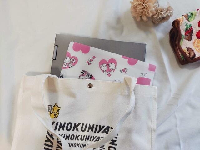 PC・A4サイズのファイルも入るサイズ感