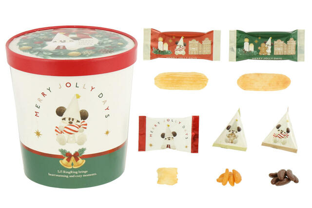 菓子詰め合わせ 1,400円｜東京ディズニーリゾート「ディズニー・クリスマス」クリスマスの妖精“リルリンリン”のグッズ｜販売店舗：東京ディズニーランド「ワールドバザール・コンフェクショナリー」、東京ディズニーシー「ガッレリーア・ディズニー」｜発売日：2024年11月8日（金）