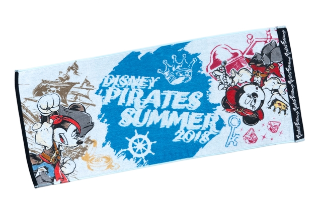 フェイスタオル ¥1,400 ※縦約34×横約80cm｜東京ディズニーシー「ディズニー・パイレーツ・サマー」2018年