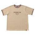 「STARBUCKS STAND by BEAMS LOGO リンガー Tシャツ(杢ベージュ)」<価格:9,350円(税込)>【毎日のコーヒーシーンを彩るアイテムが勢ぞろい!「STARBUCKS STAND by BEAMS」の定番コレクション『CORE Collection』に第2弾が登場!】