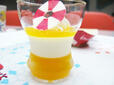 パッションフルーツ・パイナップルゼリー&バニラムース 550円、スーベニアカップ付き プラス 550円