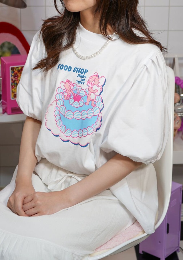 【トムとジェリー「TOM and JERRYワクワクストリートin東京」】パフスリーブTシャツ(M・L・XL) 各7,480円