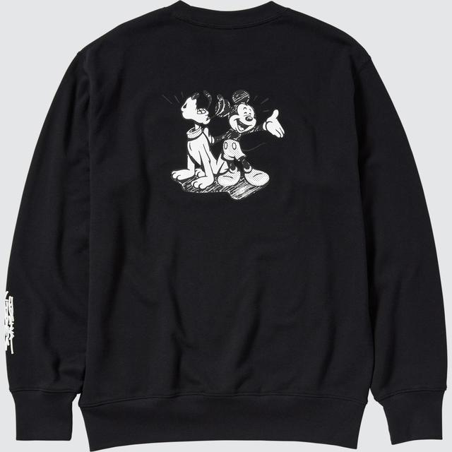 モノクローム ミッキーマウス アート バイ ジョシュア・ヴィーダス スウェットシャツ（長袖）
