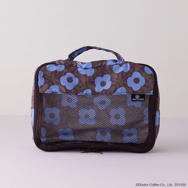 トラベルパッキングポーチ　オンラインショップ限定商品　kippisⓇテキスタイルデザイン「Meimi（メイミ）」【カフェ レクセル「2024 HAPPY BAG」】