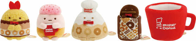 【ミスタードーナツ×すみっコぐらし】「てのりぬいぐるみ」各 1,320 円