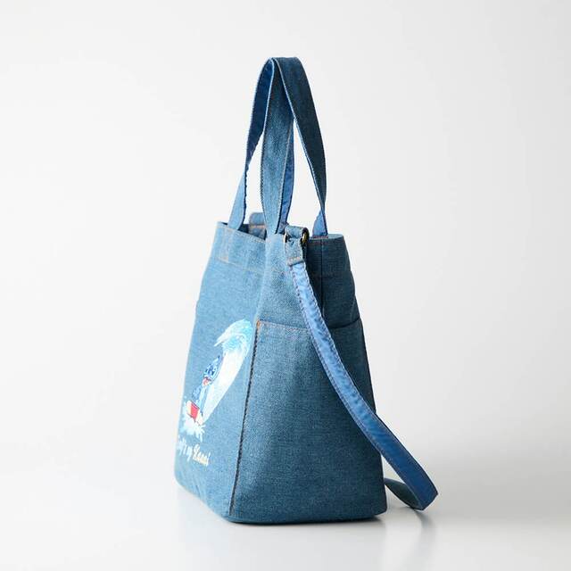デニム刺繍２ＷＡＹバッグ「スティッチ」｜￥6,990 （税込）