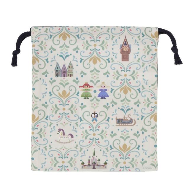 きんちゃく 850円|「アナとエルサのフローズンジャーニー」をテーマにしたグッズ|東京ディズニーシー新テーマポート「ファンタジースプリングス」|販売店舗:東京ディズニーシー「エンポーリオ」|発売日:2024年5月28日(火)