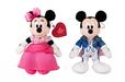 ぬいぐるみバッジセット 4,800円｜(ミッキー)高さ約21cm(ミニー)高さ約22cm、2個セット