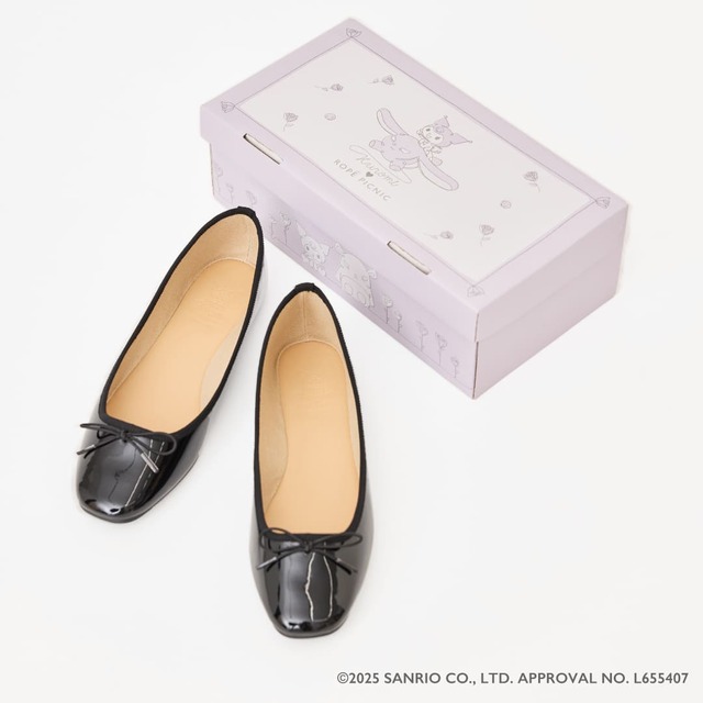 【サンリオキャラクターズ×ロペピクニック】「バレエシューズ」カラー：ブラック（クロミ）、サイズ：S/M/L　￥5,489