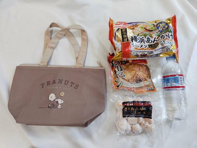 ペットボトル・冷凍食品が3つ入った
