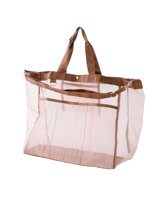 【3COINS服飾雑貨人気ランキング 3位】「大容量メッシュバッグ」550円（税込）