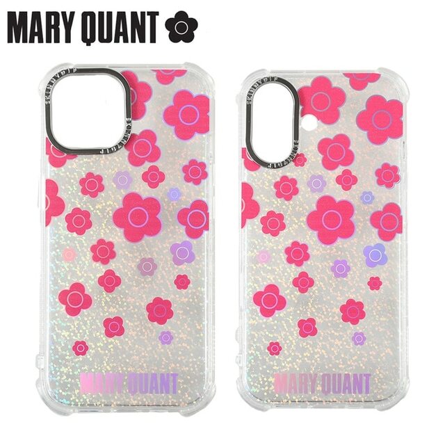 【PLAZA】「スキニーディップ マリークワント iPhone15・16用ケース」各¥3,960/ホログラムとグリッターがインパクト抜群